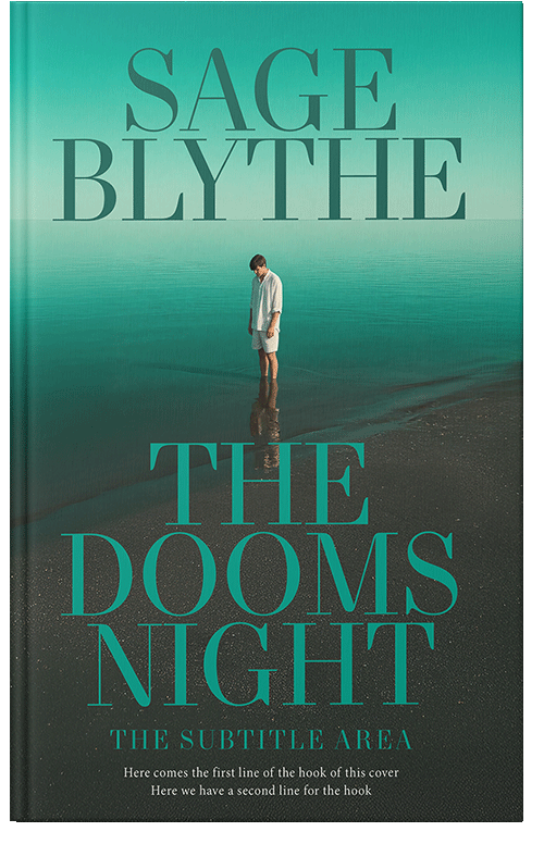 Front view of Premade Literary Fiction Book Cover - Mineral Green