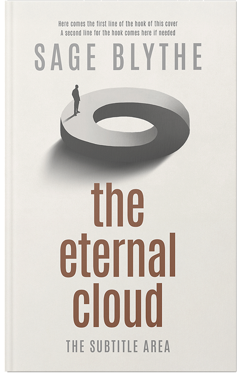 Front view of Premade Abstract Book Cover - Pampas