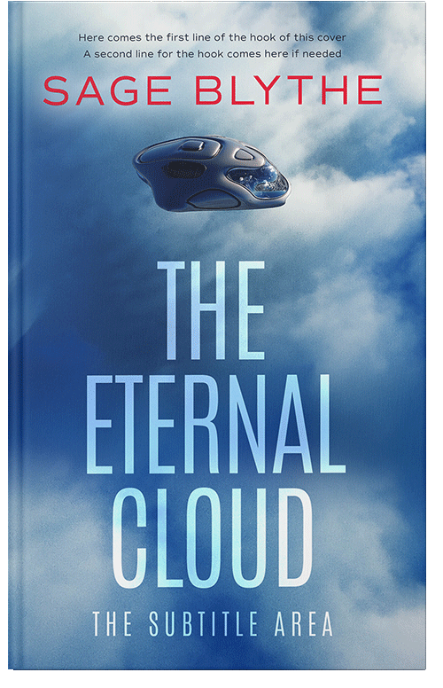 Front view of Hippie Blue #35019 - Premade Science Fiction Book Cover