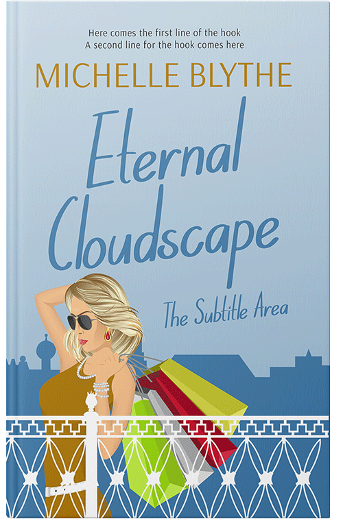 Front view of Premade Chick Lit Book Cover - Jungle Mist