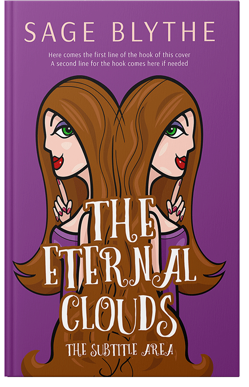 Front view of Premade Fantasy Book Cover - Vivid Violet