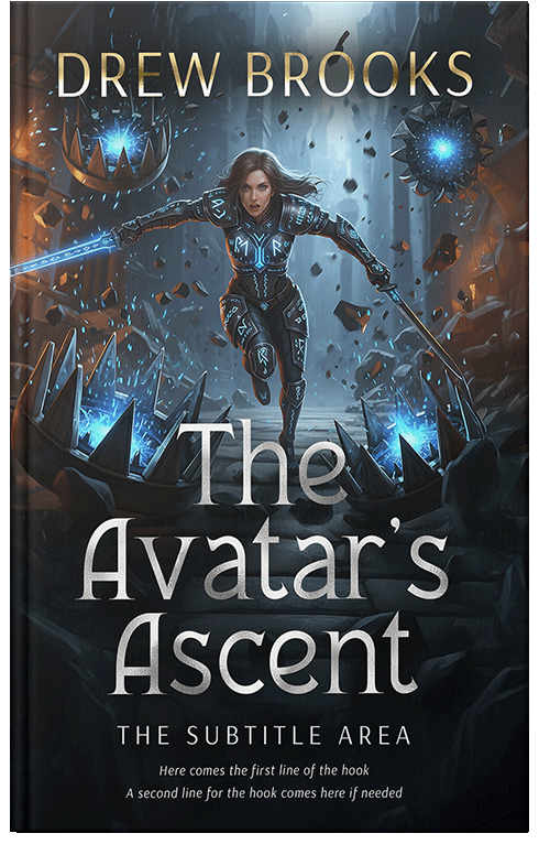 Front view of Premade LitRPG Book Cover - Ebony Clay