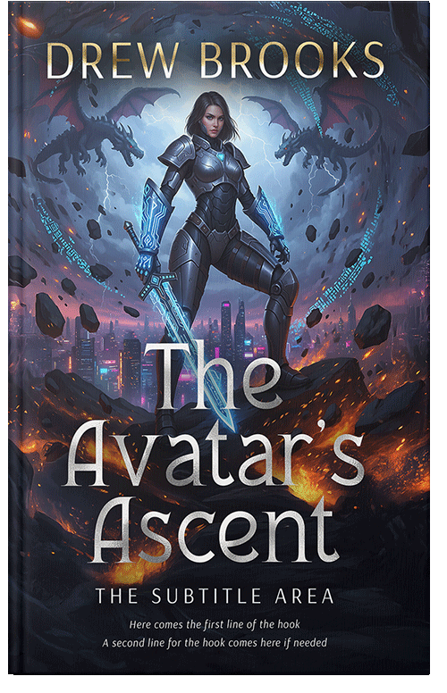 Front view of Premade LitRPG Book Cover - Ebony Clay