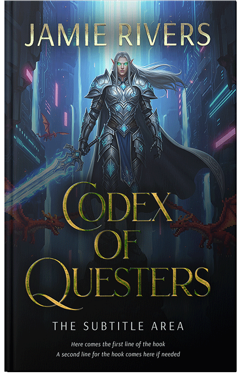 Front view of Premade LitRPG Book Cover - Ebony