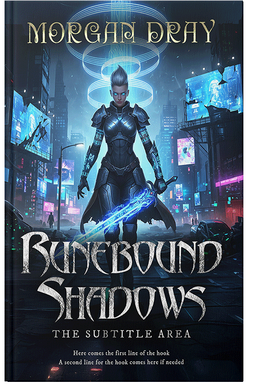 Front view of Premade LitRPG Book Cover - Ebony