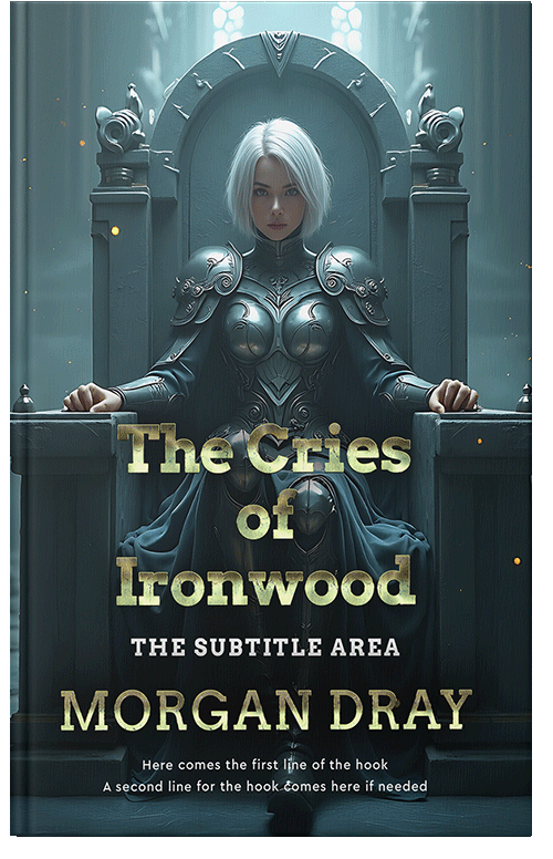 Front view of Premade LitRPG Book Cover - Timber Green
