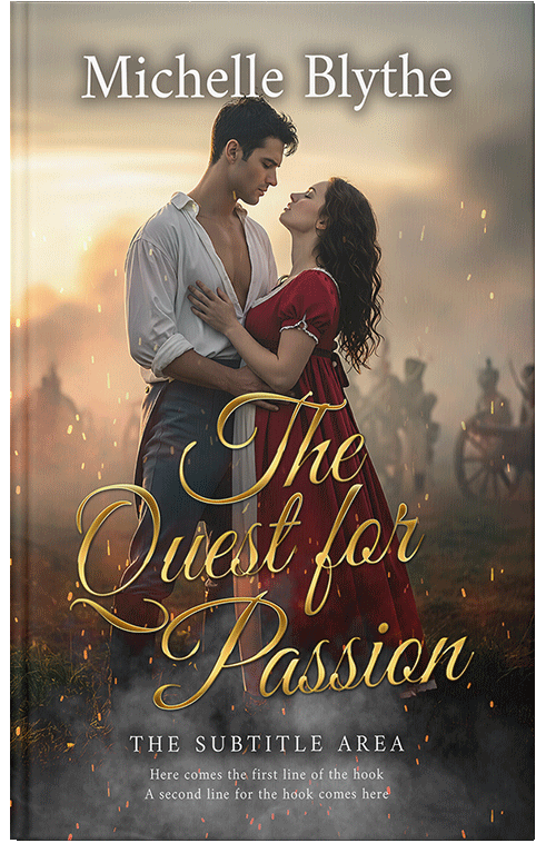 Front view of Premade Romance Book Cover - Taupe