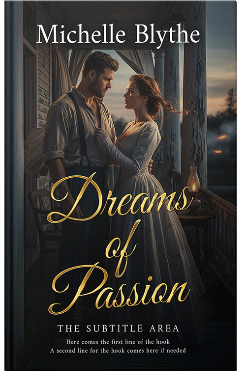 Front view of Premade Romance Book Cover - Cod Gray