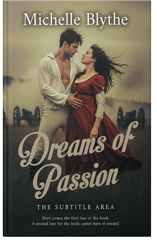 Front view of Premade Romance Book Cover - Dune