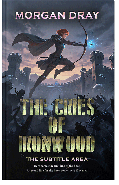 Front view of Premade LitRPG Book Cover - Ebony Clay