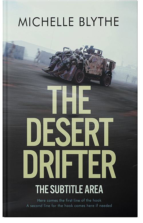 Front view of Premade Apocalyptica Book Cover - Shark