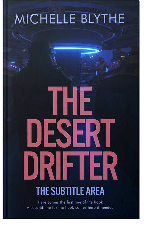 Front view of Premade Science Fiction Book Cover - Puce