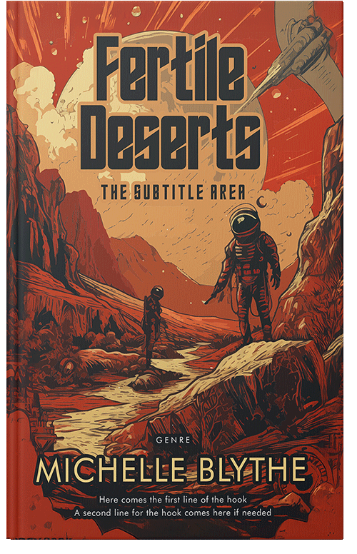 Front view of Premade Science Fiction Book Cover - Copper