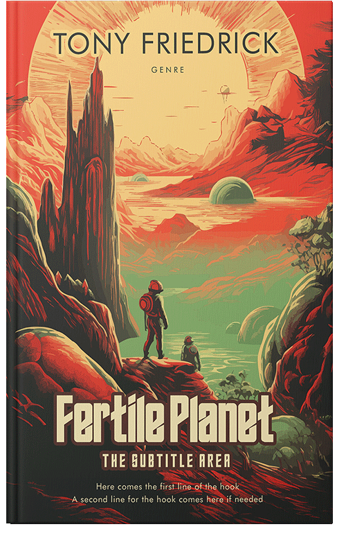 Front view of Premade Science Fiction Book Cover - Tacha