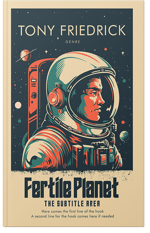 Front view of Premade Science Fiction Book Cover - Te Papa Green