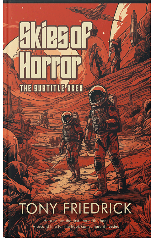 Front view of Premade Science Fiction Book Cover - Burnt Umber