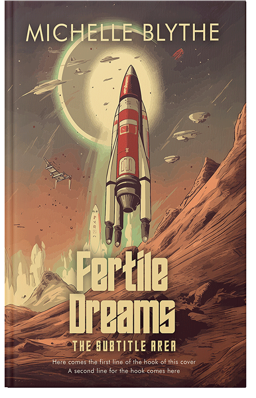 Front view of Premade Science Fiction Book Cover - Tobacco Brown