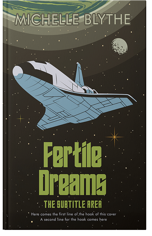 Front view of Premade Science Fiction Book Cover - Oil