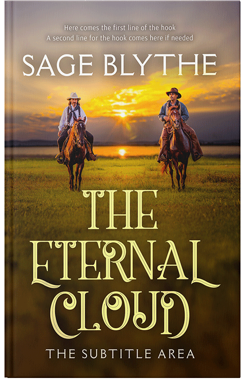 Front view of Premade Western Book Cover - Bronze Olive