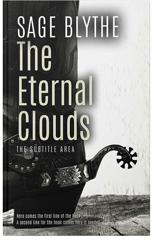 Front view of Premade Western Book Cover - Log Cabin