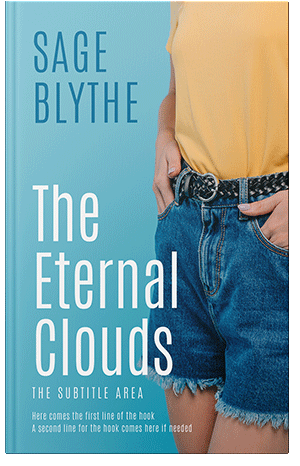 Pre Made Book Cover Fountain Blue