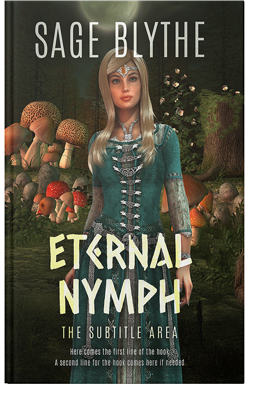 Front view of Premade Fantasy Book Cover - Rangoon Green