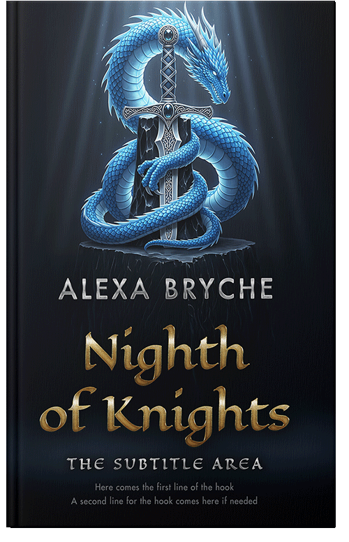 Front view of Premade Fantasy Book Cover - Ebony