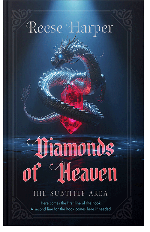 Front view of Premade Fantasy Book Cover - Ebony