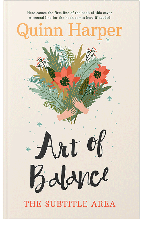 Front view of Premade Romance Book Cover - White Linen