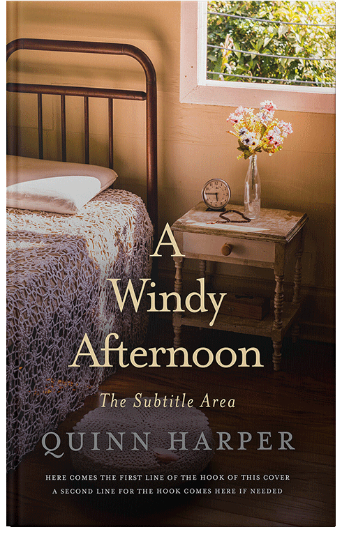 Front view of Premade Literary Fiction Book Cover - Tan