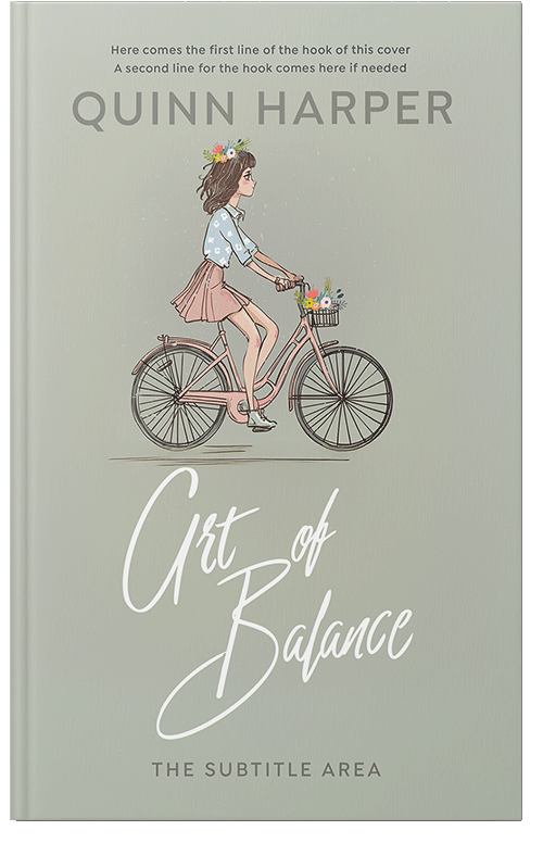 Front view of Premade Chick Lit Book Cover - Kangaroo