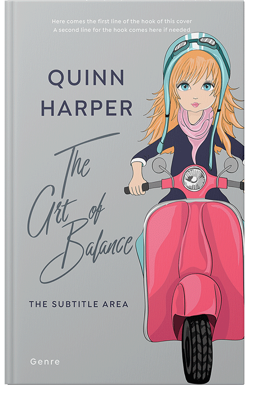 Front view of Premade Chick Lit Book Cover - Pink Swan