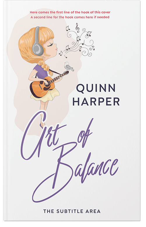 Front view of Premade Teen & Young Adult Book Cover - White Linen