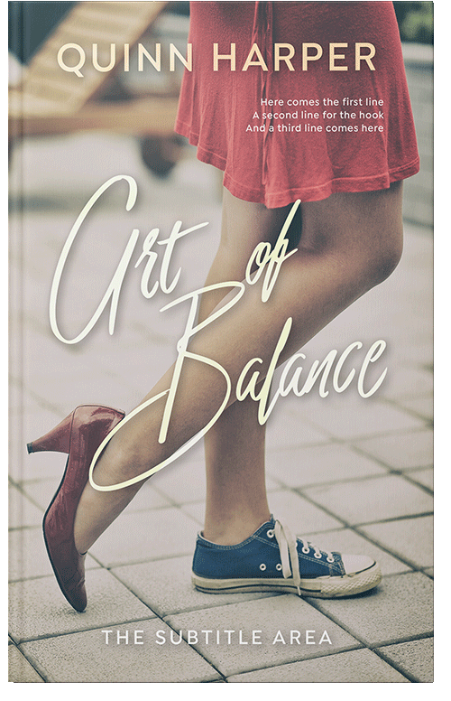 Front view of Premade Teen & Young Adult Book Cover - Swirl