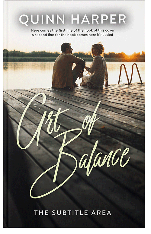 Front view of Premade Romance Book Cover - White Rock