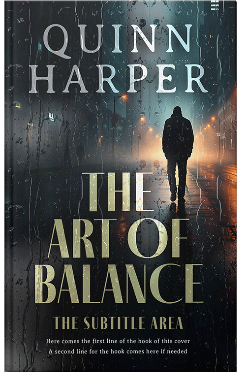 Front view of Premade Mystery & Thriller & Suspense Book Cover - Heathered Gray