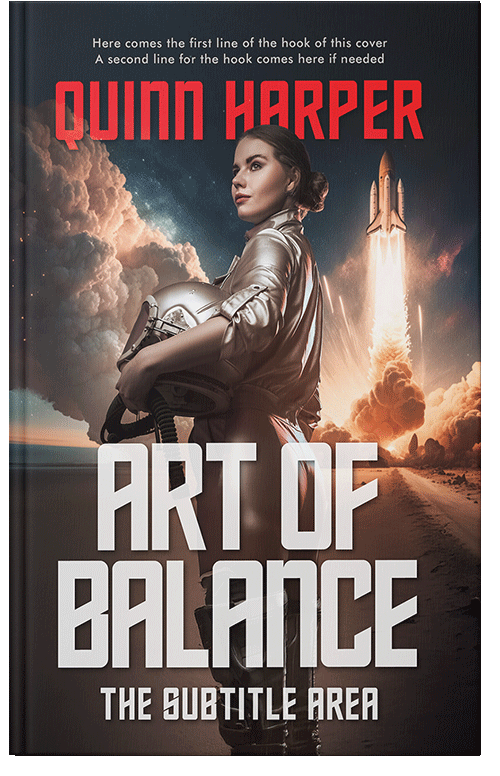 Front view of Premade Science Fiction Book Cover - Rose Fog