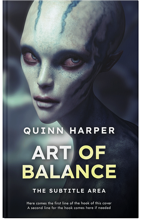 Front view of Premade Science Fiction Book Cover - Pale Leaf