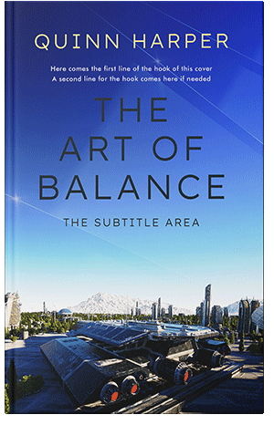 Premade Book Cover Cerulean Blue