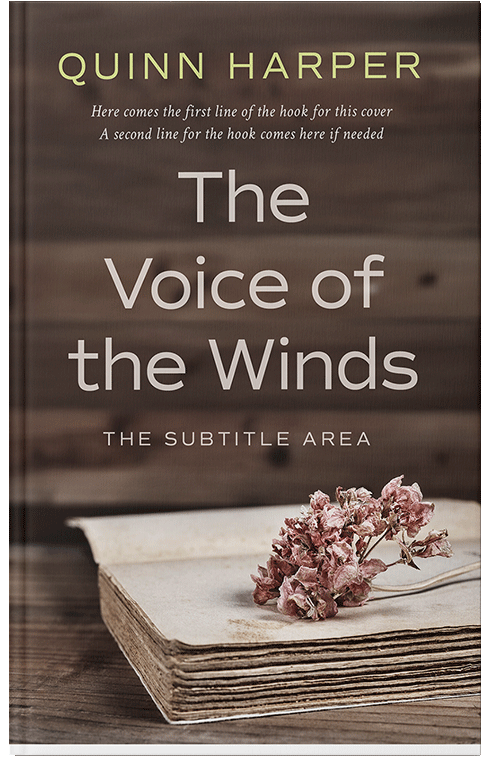 Front view of Premade Literary Fiction Book Cover - English Walnut