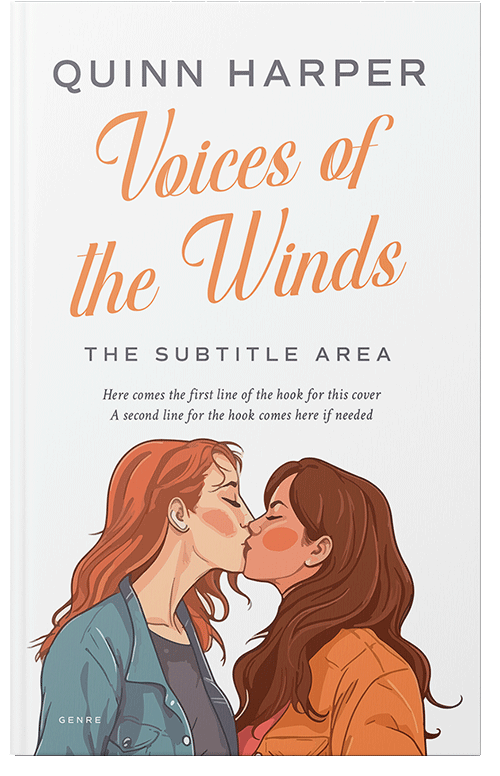 Front view of Premade Romance Book Cover - Brown Rust