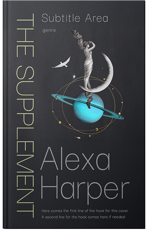 Front view of Premade Surreal Book Cover - Shark