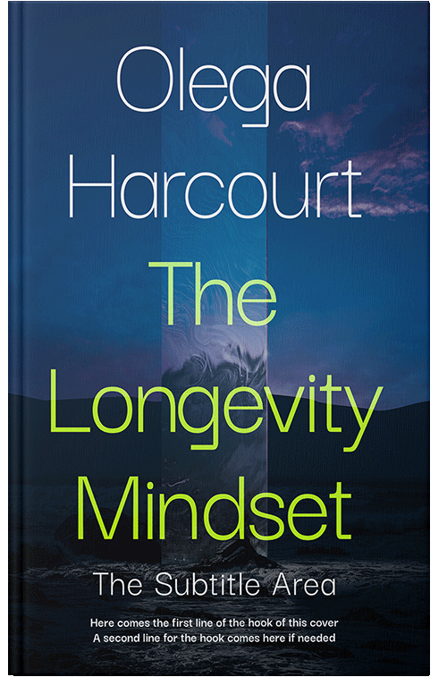 Front view of Premade Abstract Book Cover - Chathams Blue