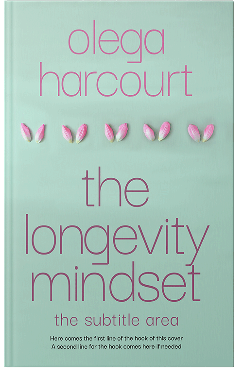 Front view of Premade Health & Mind & Body Book Cover - Jet Stream