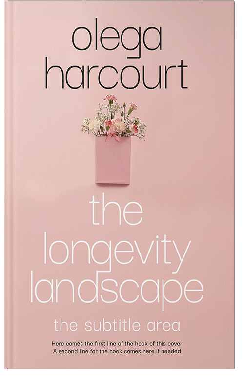 Front view of Premade Abstract Book Cover - Beauty Bush