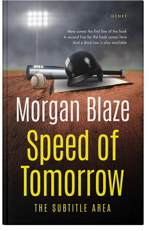 Front view of Premade Sports & Fitness Book Cover - Thunder