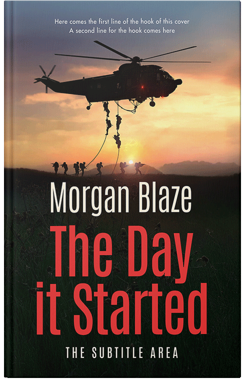 Front view of Premade Action & Adventure Book Cover - Log Cabin