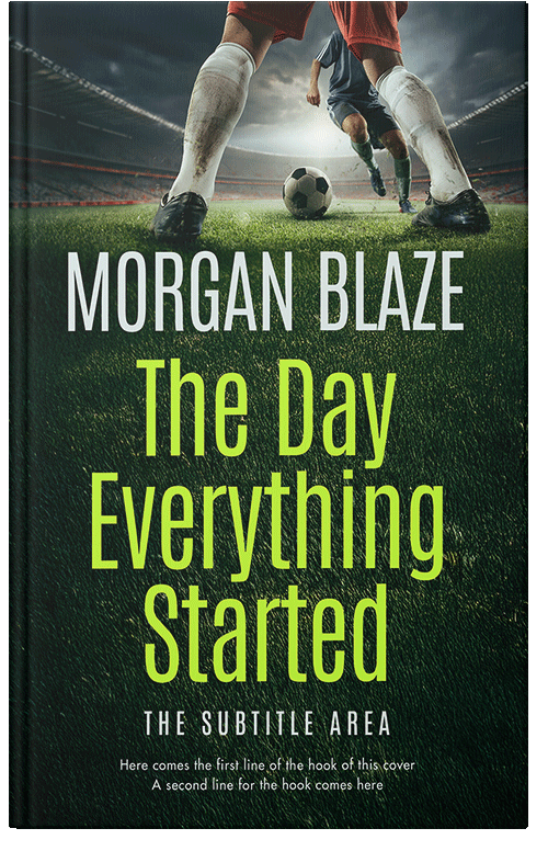 Front view of Premade Sports & Fitness Book Cover - Yellow Green