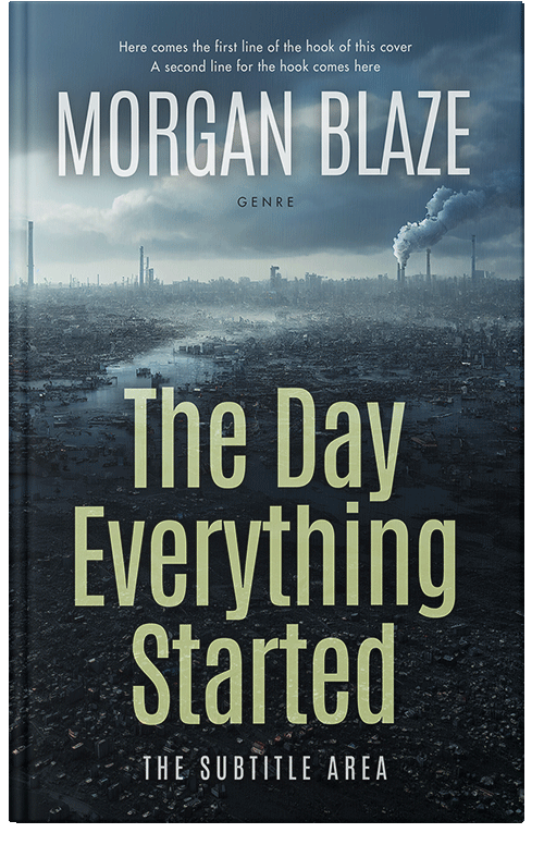 Front view of Premade Apocalyptica Book Cover - Coriander