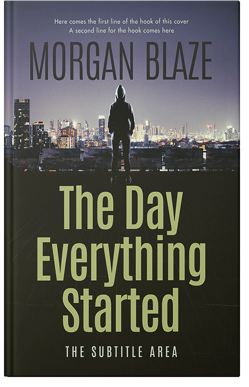 Front view of Premade Mystery & Thriller & Suspense Book Cover - Heathered Gray